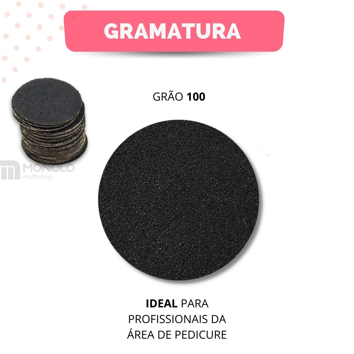 Refil Lixa Disco Pedicuro Adesiva 100 unidades - Image 4