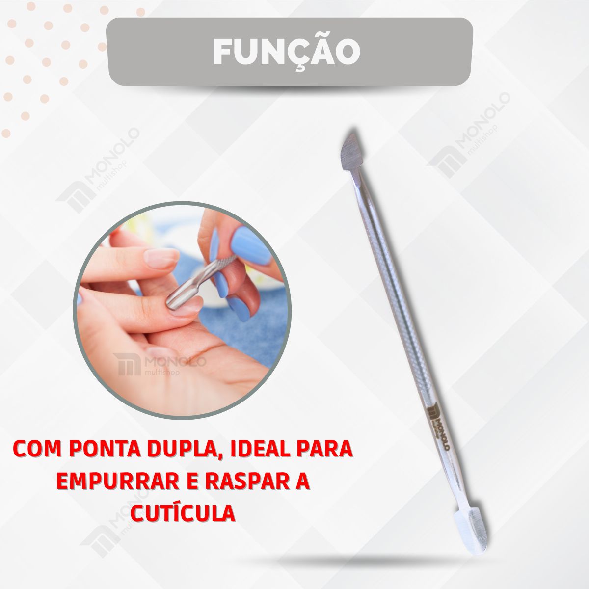 Kit 5 Espátula Cutícula Unha Manicure Empurrador Raspador Profissional Aço Inox Premium - Image 5