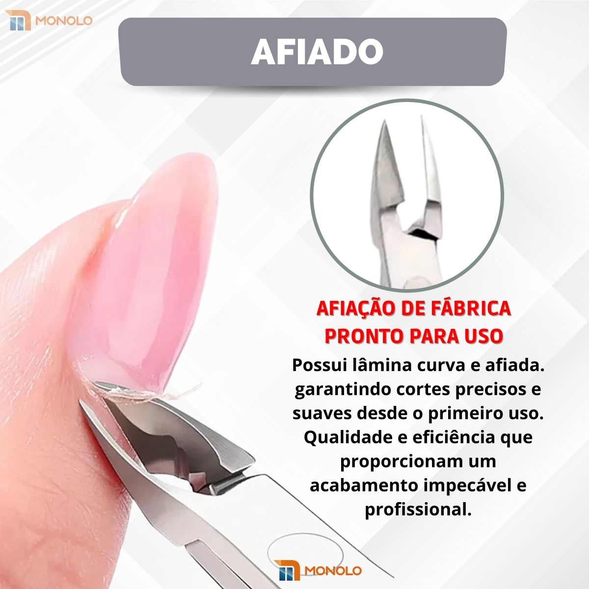Alicate Cutículas e Unhas Profissional Manicure Aço Inox Afiado - Image 4