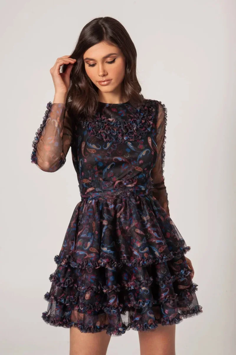 Vestido Tull Curto Preto - Masavi - Image 3