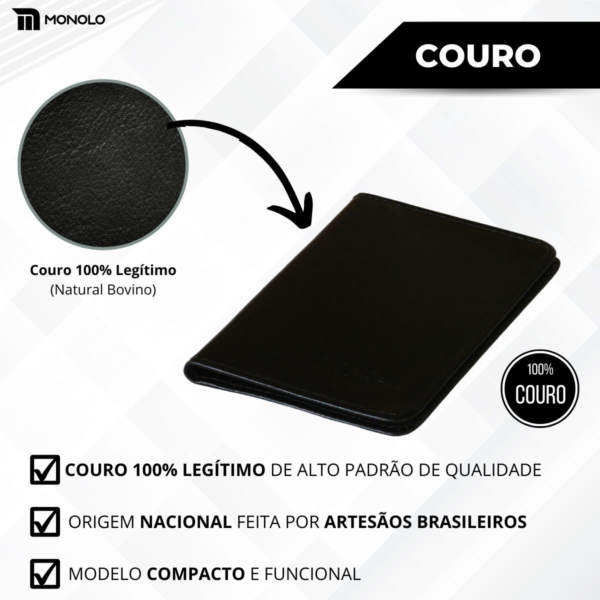 Carteira Porta Cartão Masculina Couro Legítimo Pequena Slim Carteira Porta Cartão Masculina Couro Legítimo Pequena Slim - Image 5