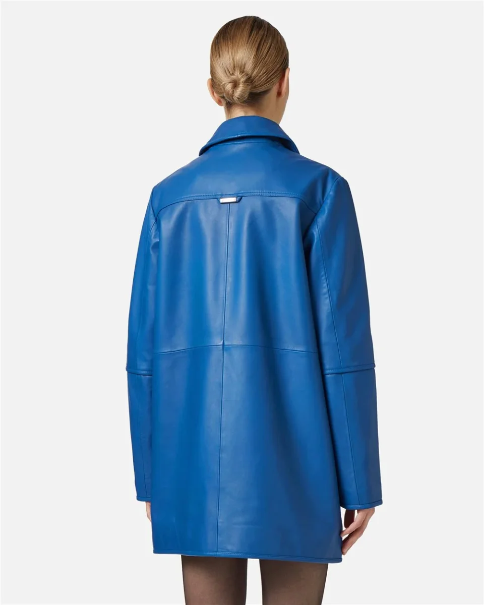 Casaco Midi em Pele Zaphyre com Placa Iceberg – Iceberg - Image 3