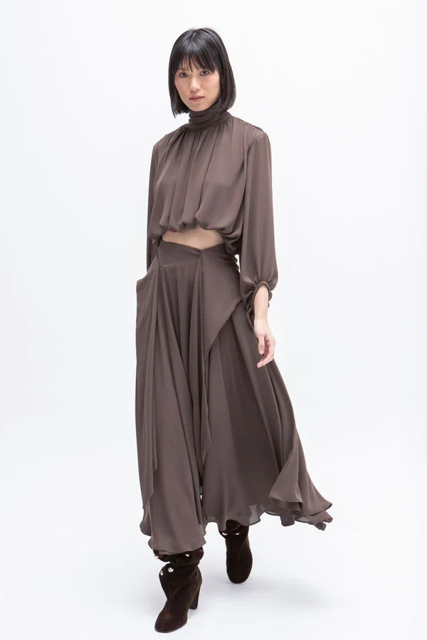 Blusa Bufante Castanho Noir - Masavi - Image 3
