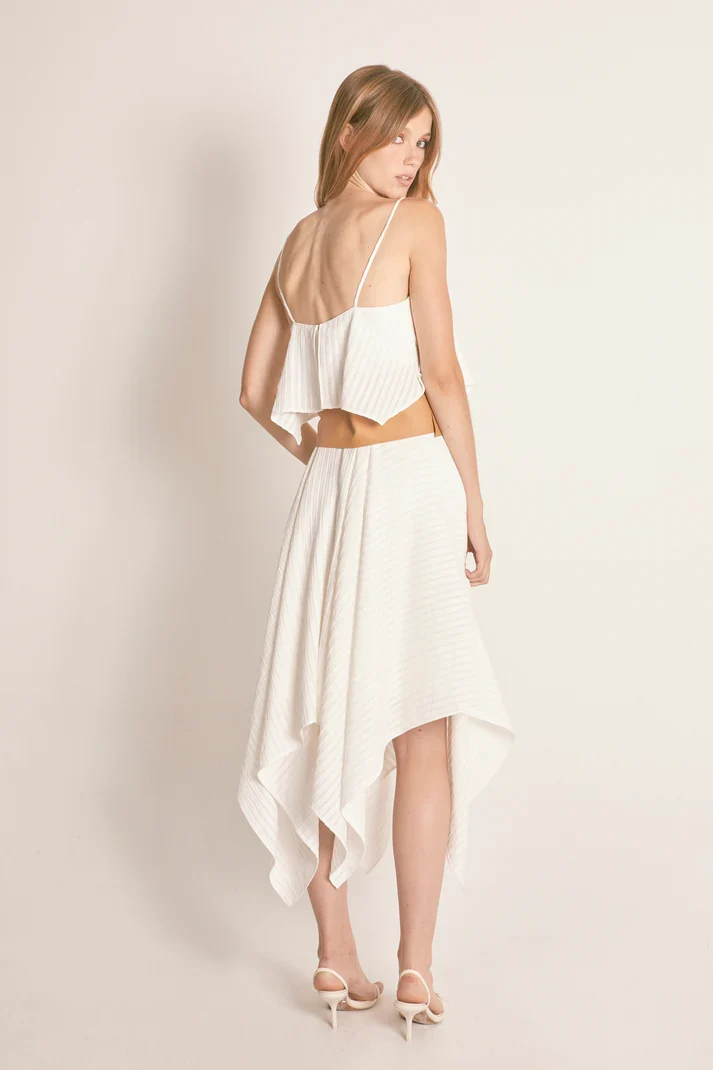 Vestido Midi Amerigo listras Branco - Masavi - Image 5