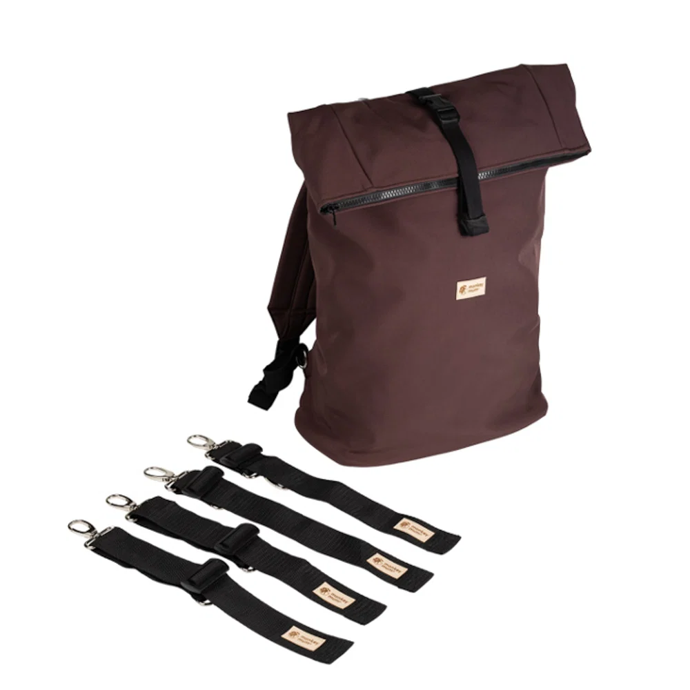 Monkey Mum® Mochila integrada de softshell para o porta-bebés Carrie - Pegada de urso