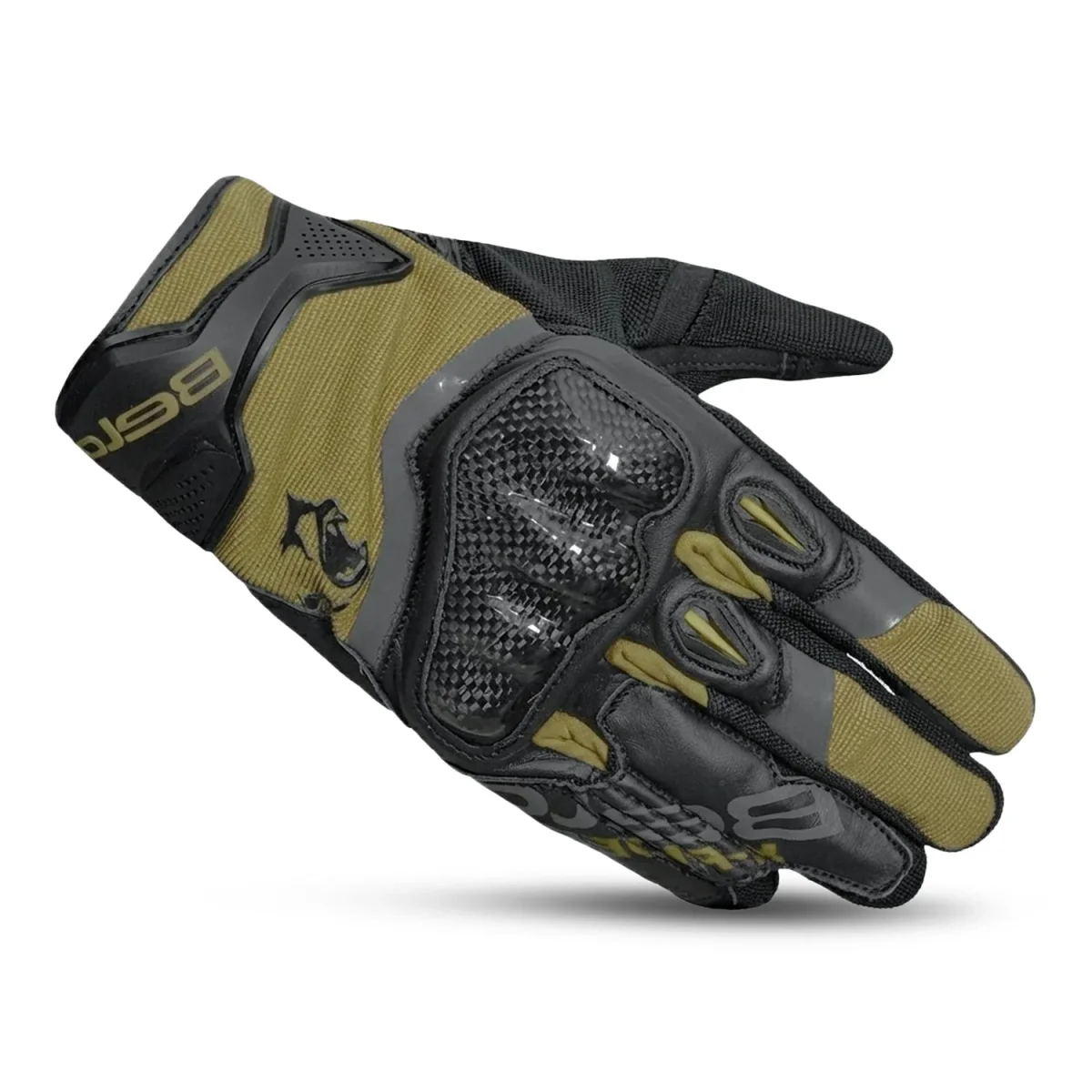 BELA DARING Luvas De Moto Homem Preto Verde - Image 4