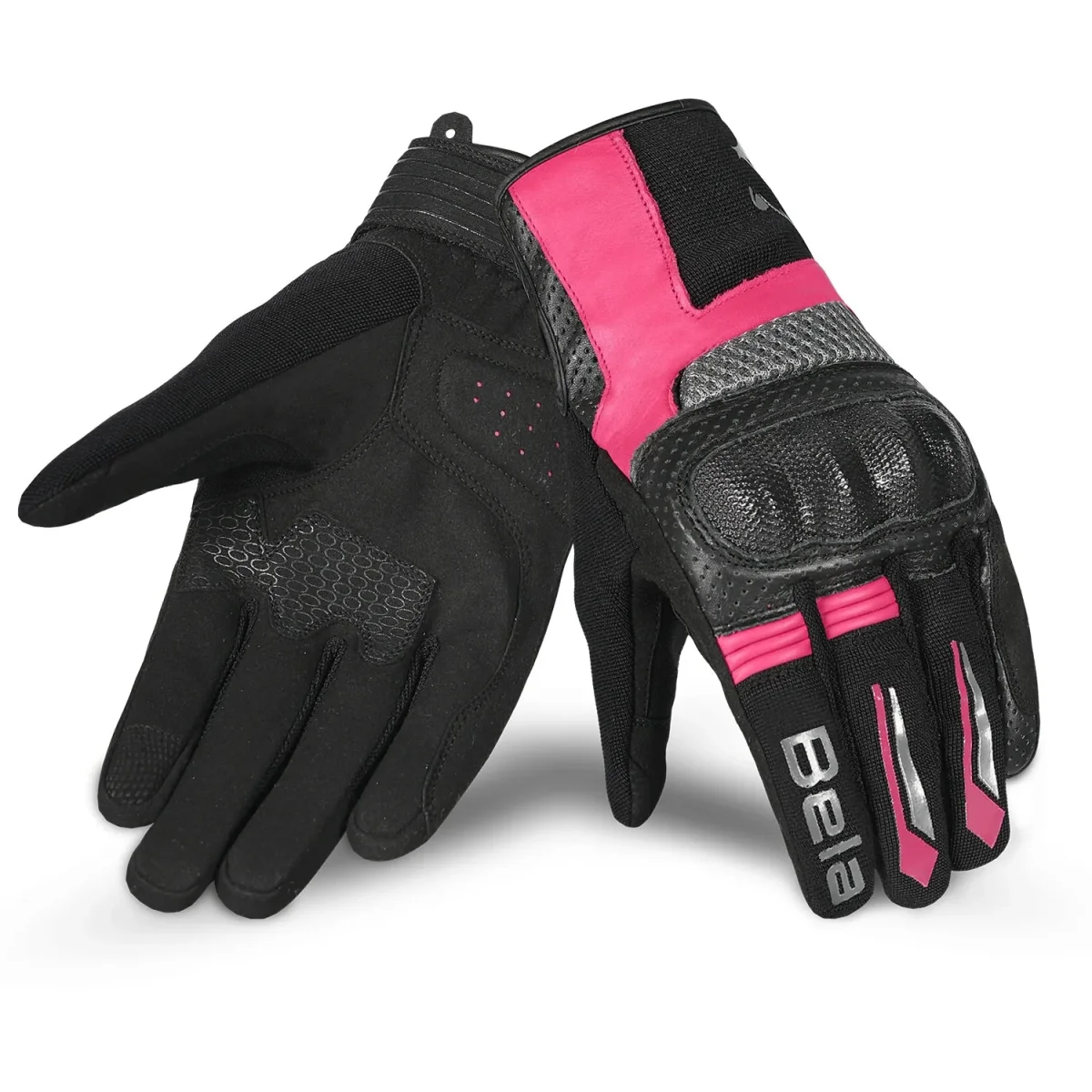 BELA HERO AIR Luvas De Moto Textil Senhora Preto Rosa