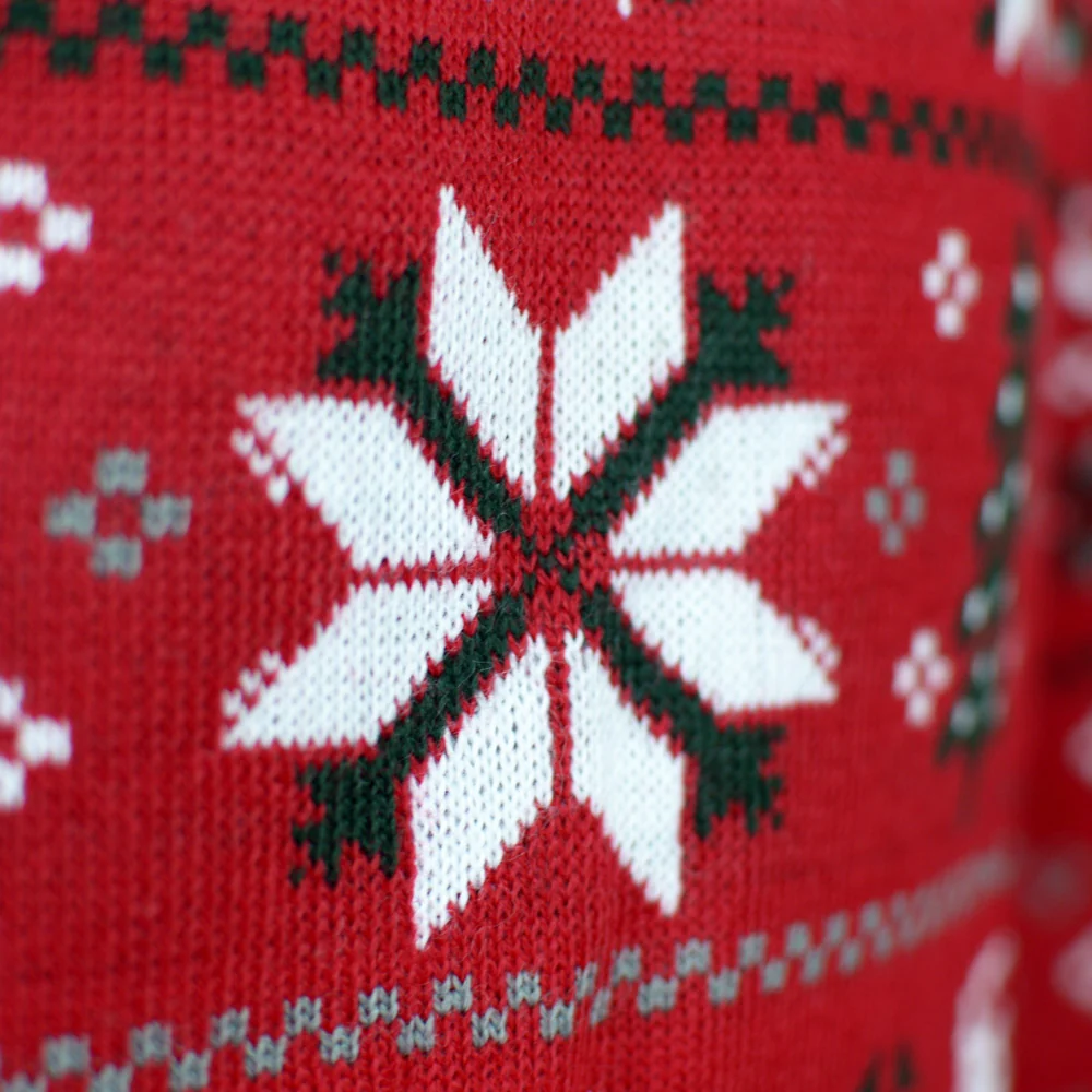 Camisola de Natal para Menina e Menino Vermelha com Renas, Árvores e Estrela Polar - Image 6