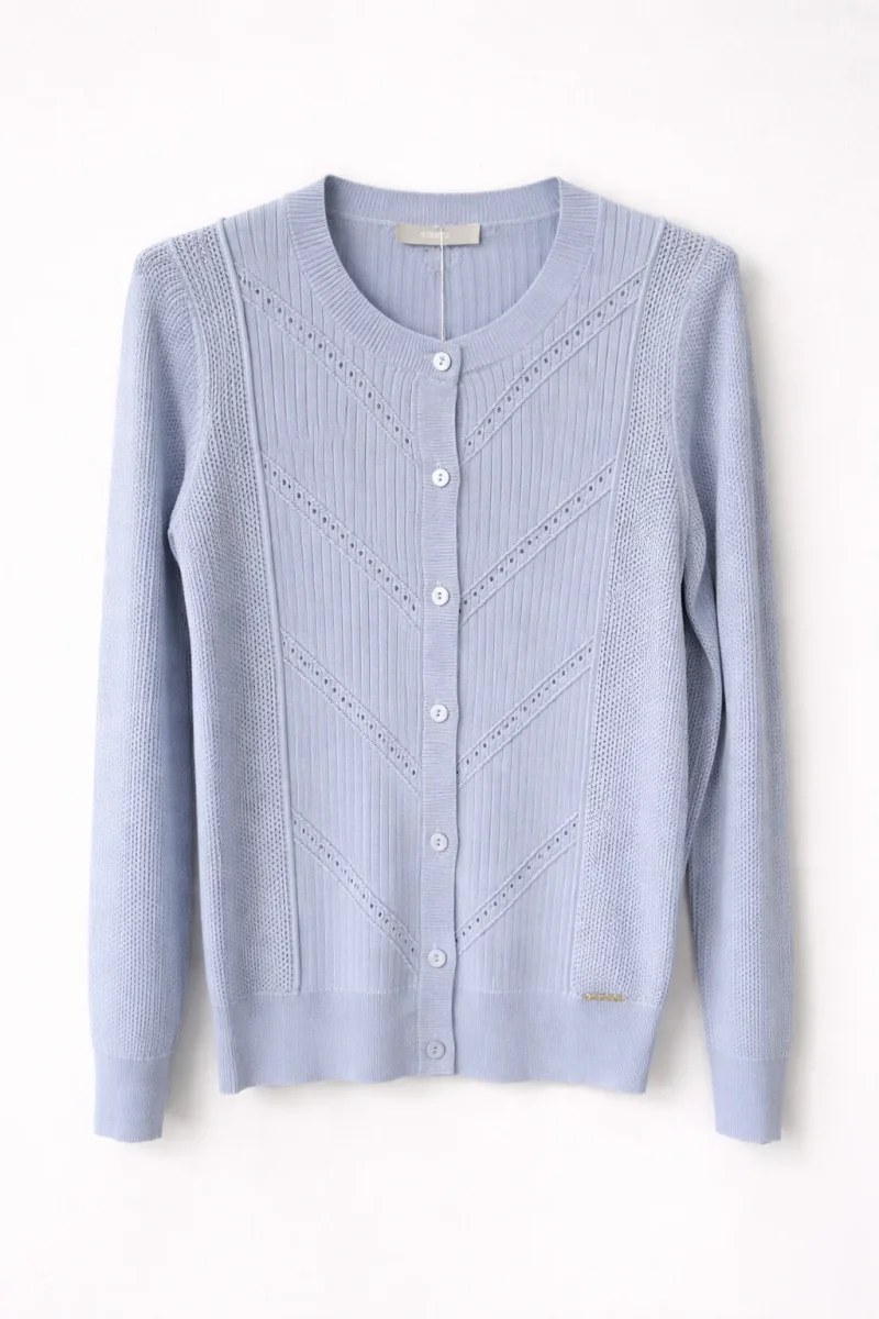 Cardigan Malha Trabalhada com Botões – Scripta - Image 2