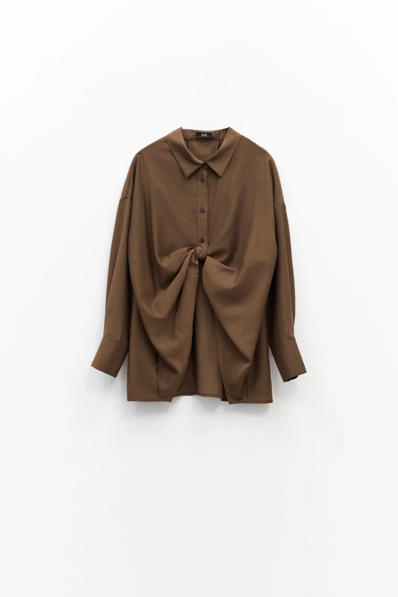Camisa Com Laço Frontal Estruturado – Eleh - Image 3