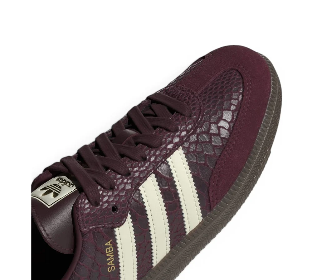 adidas Samba OG - Snakeskin Maroon Cream White - Image 7