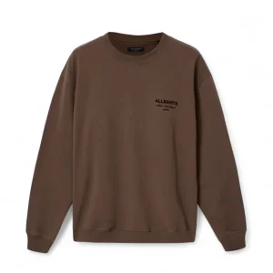 ALLSAINTS Xander Crewneck Sweatshirt - Brown