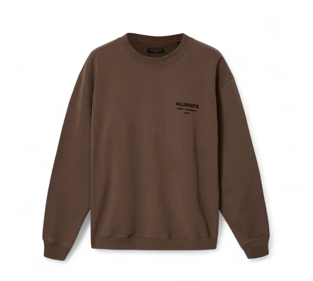 ALLSAINTS Xander Crewneck Sweatshirt - Brown
