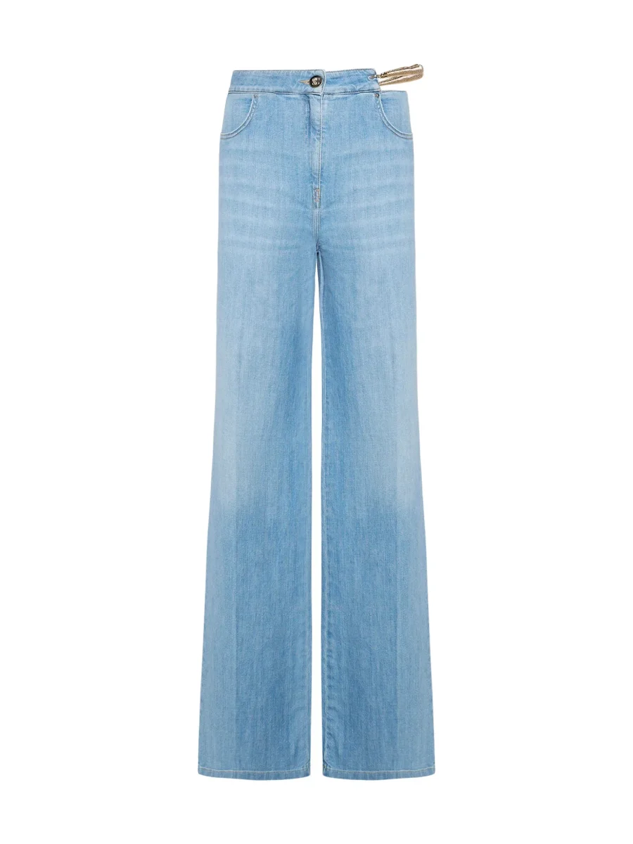 Calça Jeans Largas com Detalhe na Cintura - Simona Corsellini - Image 2