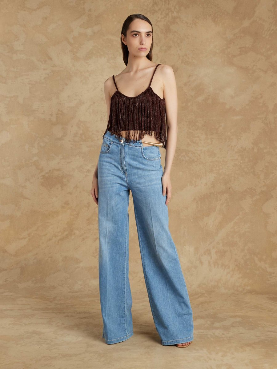Calça Jeans Largas com Detalhe na Cintura - Simona Corsellini - Image 3