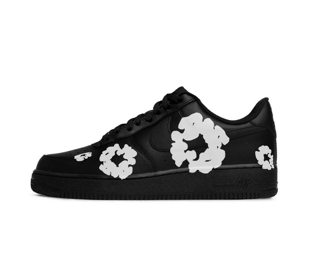 Nike Air Force 1 ’07 Custom – Black Denim Tears - Image 2
