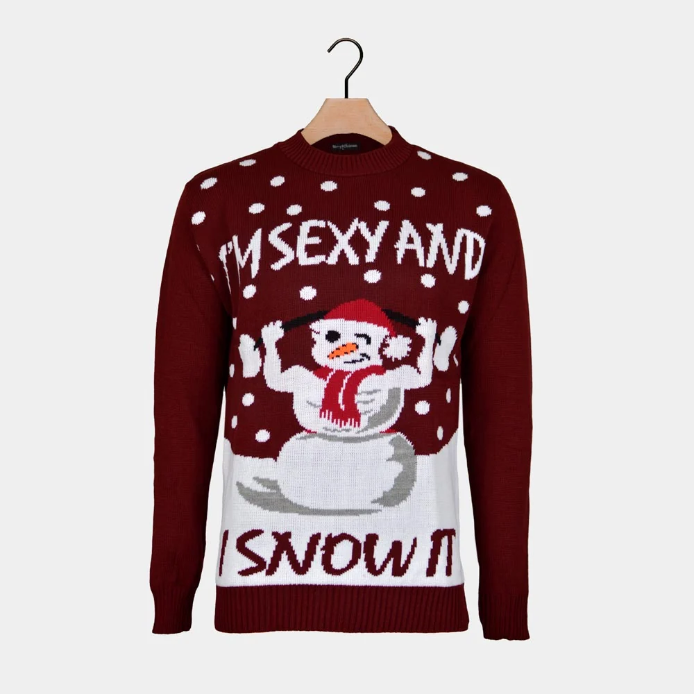 Camisola de Natal para Mulher Granate Boneco de Neve Sexy - Image 4