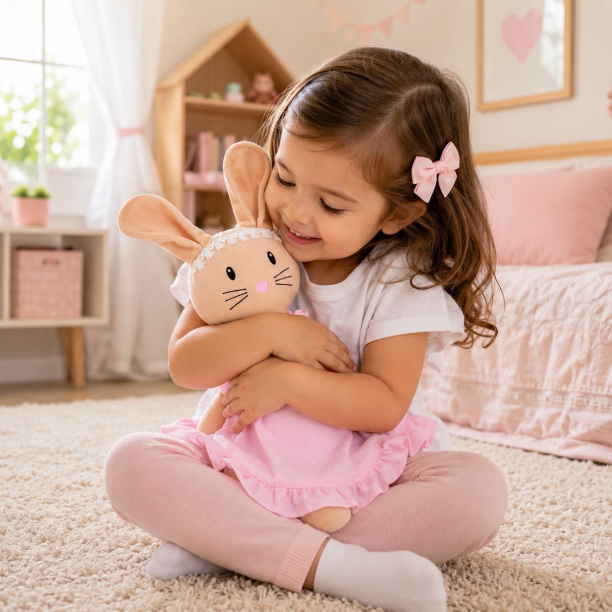 Coelho Pelúcia Infantil Bichinho Seguro Macio Bebe Fofinho Coelhinha Pascoa Presente Naninha MONOLO - Image 3
