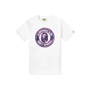 A Bathing Ape Colour Camo Busy Works T-shirt - White Purple