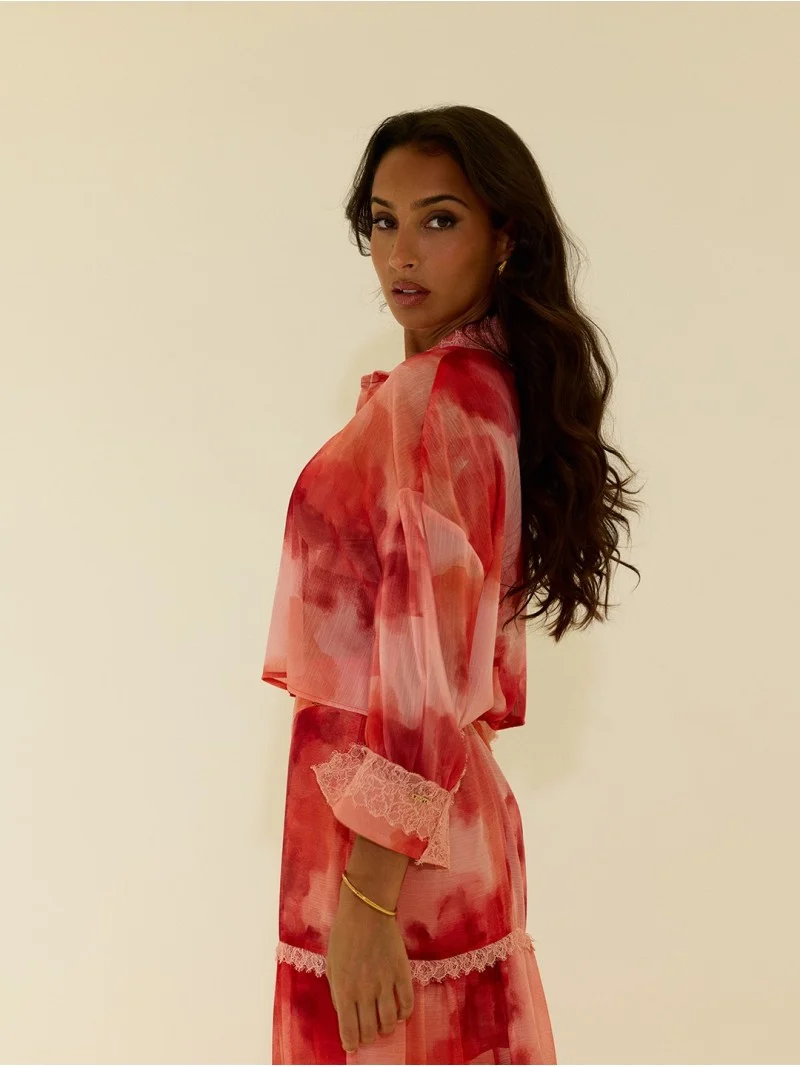 Blusa Cropped Tie-Dye com Renda – Scripta - Image 5
