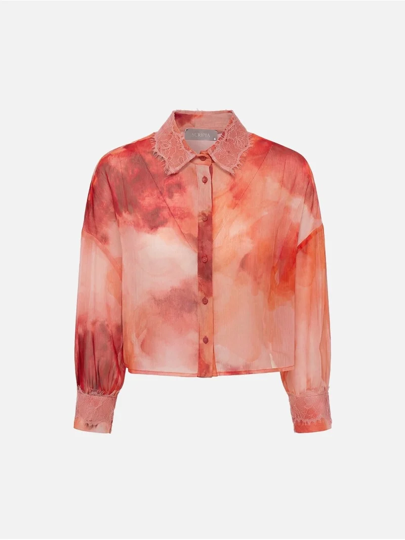 Blusa Cropped Tie-Dye com Renda – Scripta - Image 3