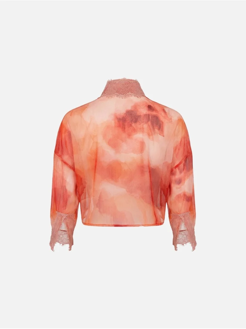 Blusa Cropped Tie-Dye com Renda – Scripta - Image 4