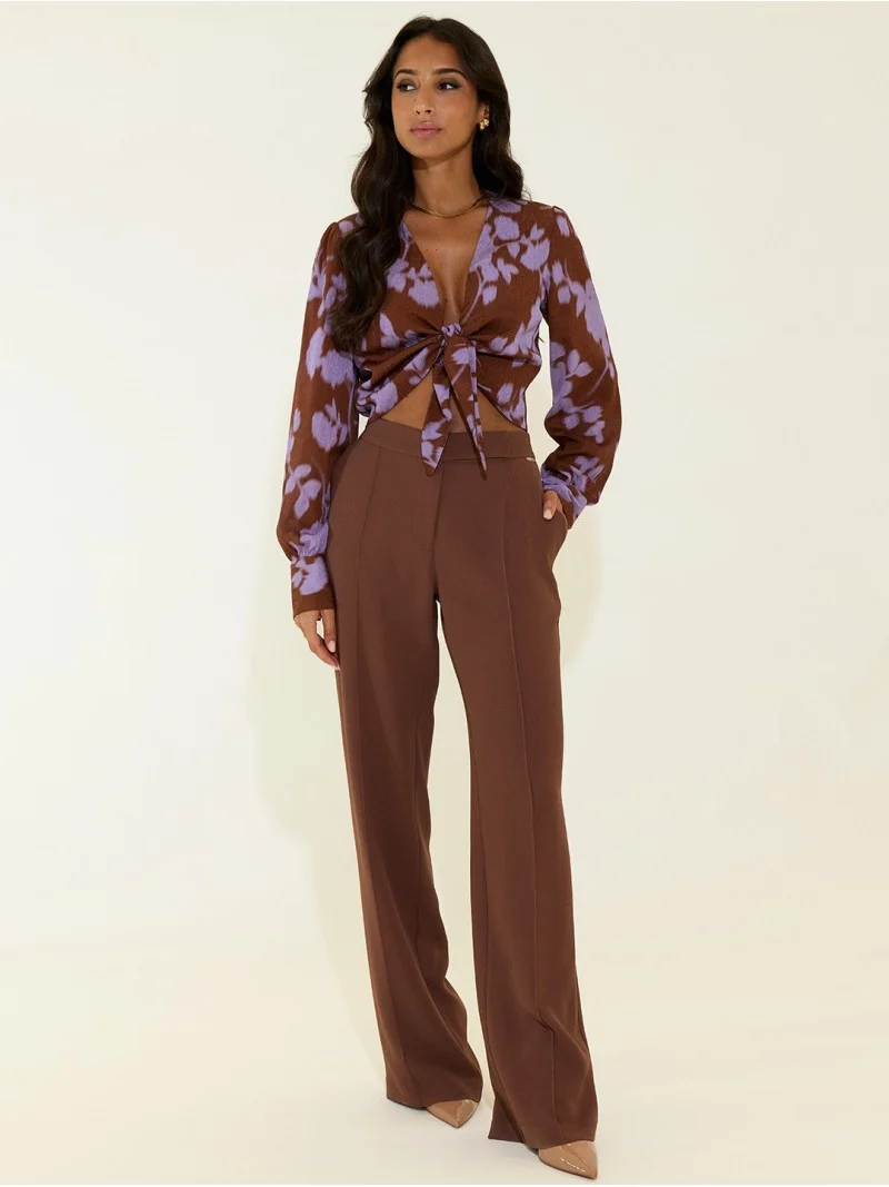 Top Crop Estampado com Nó Frontal – Scripta