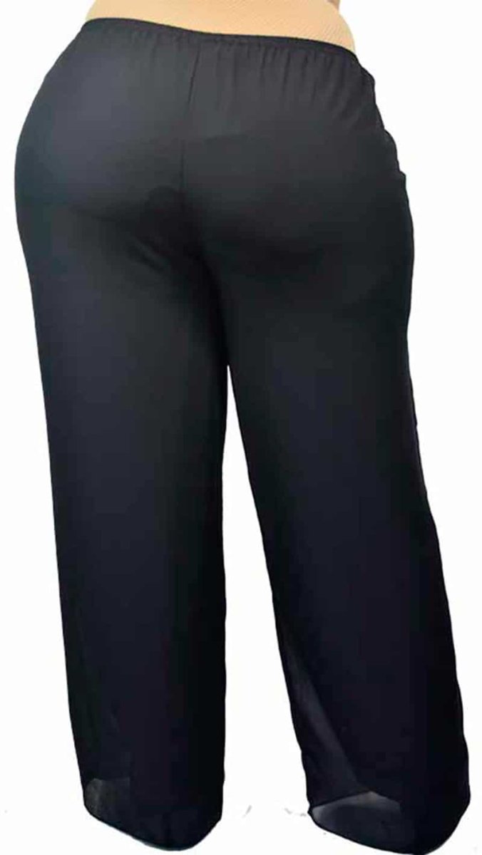 Calça Pantalona Plus Size em Crepe Chiffon - Image 3