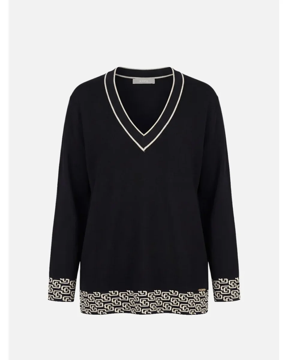 Camisola De Malha Com Detalhes Contrastantes – Scripta - Image 4