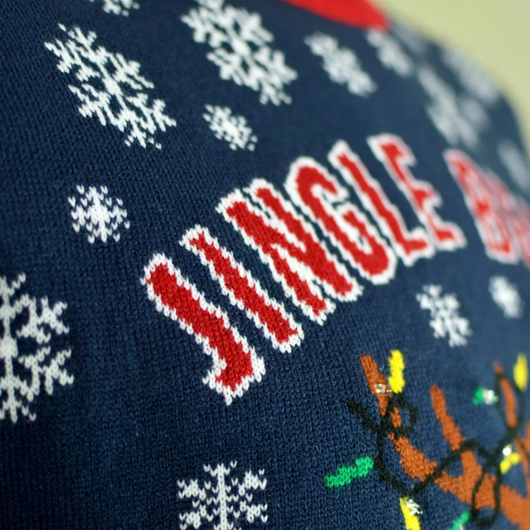 Camisola de Natal com Luzes LED para Família Jingle Bells - Image 6