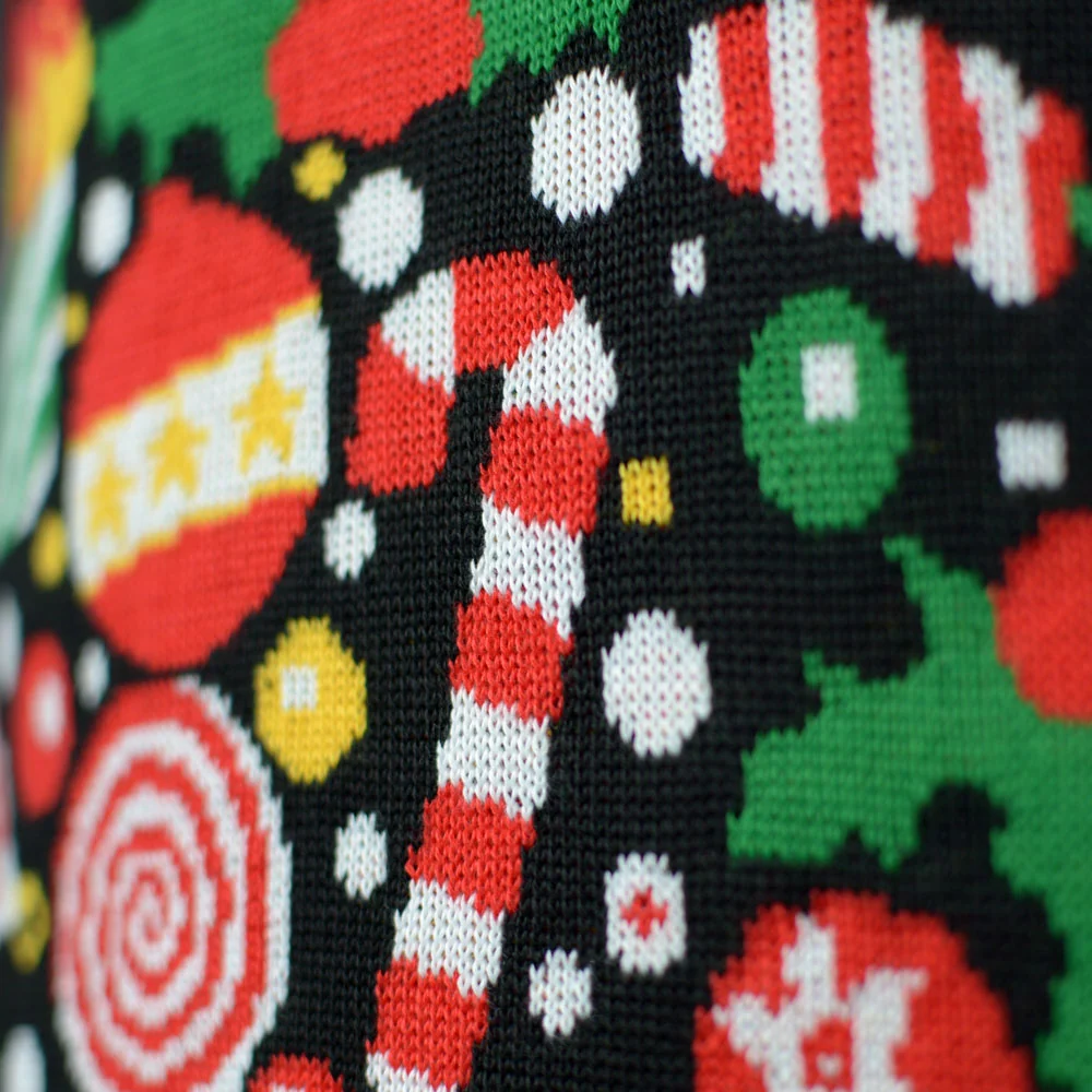 Camisola de Natal para Menina y Menino Preta Árvore de Natal - Image 6