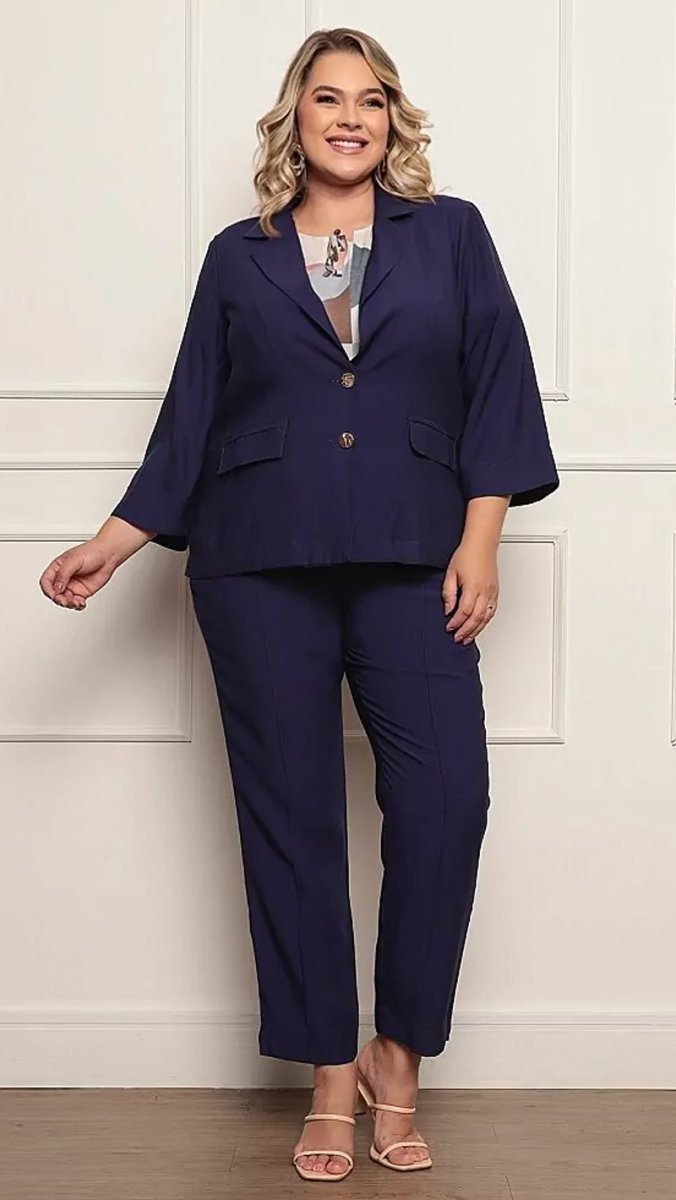 Conjunto Plus Size em Alfaiataria Tecido Marrant - Image 2
