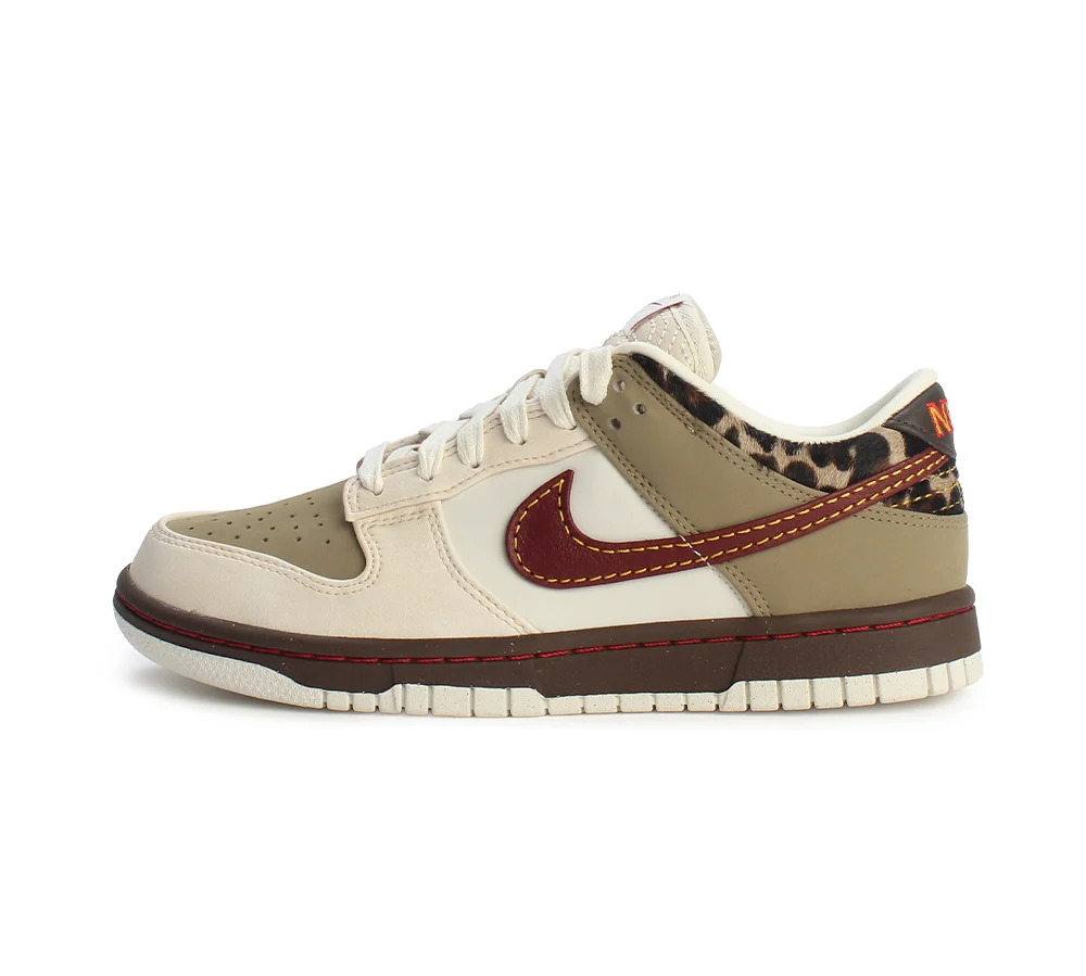 Nike Dunk Low Retro - Khaki Team Red Pearl White