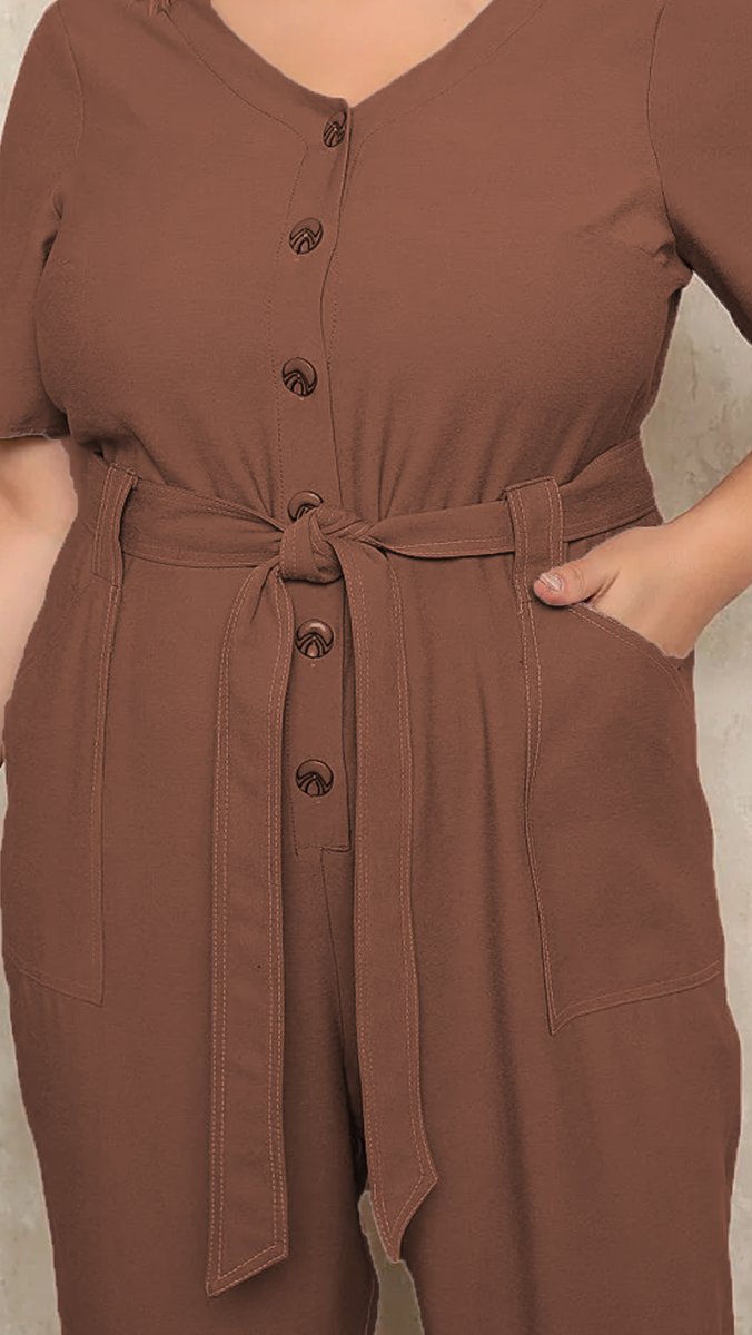 Macacão Plus Size com Amarração - Image 8