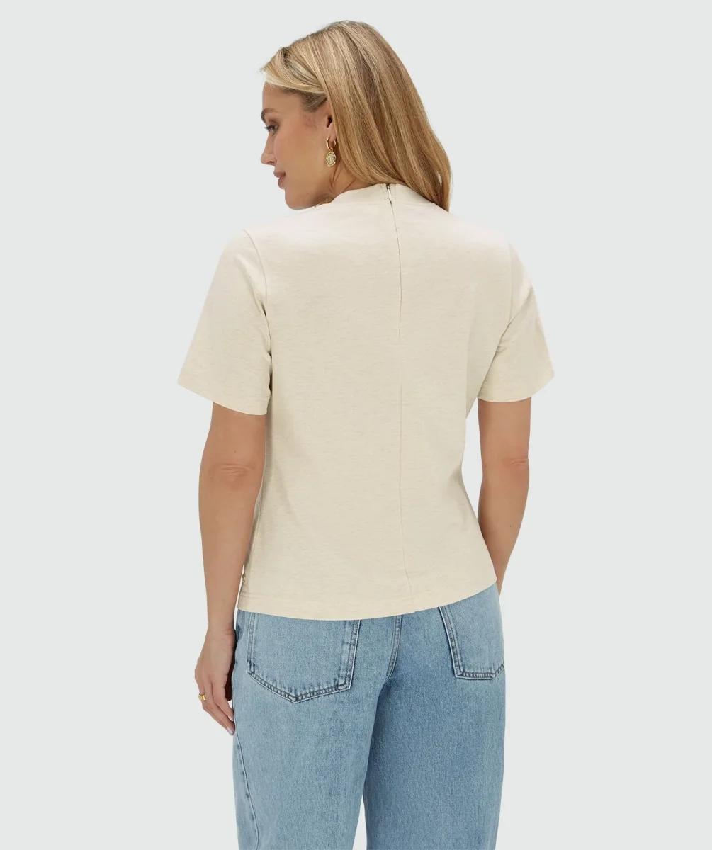 T-Shirt Rosina Ecru Melange - Josh V - Image 7