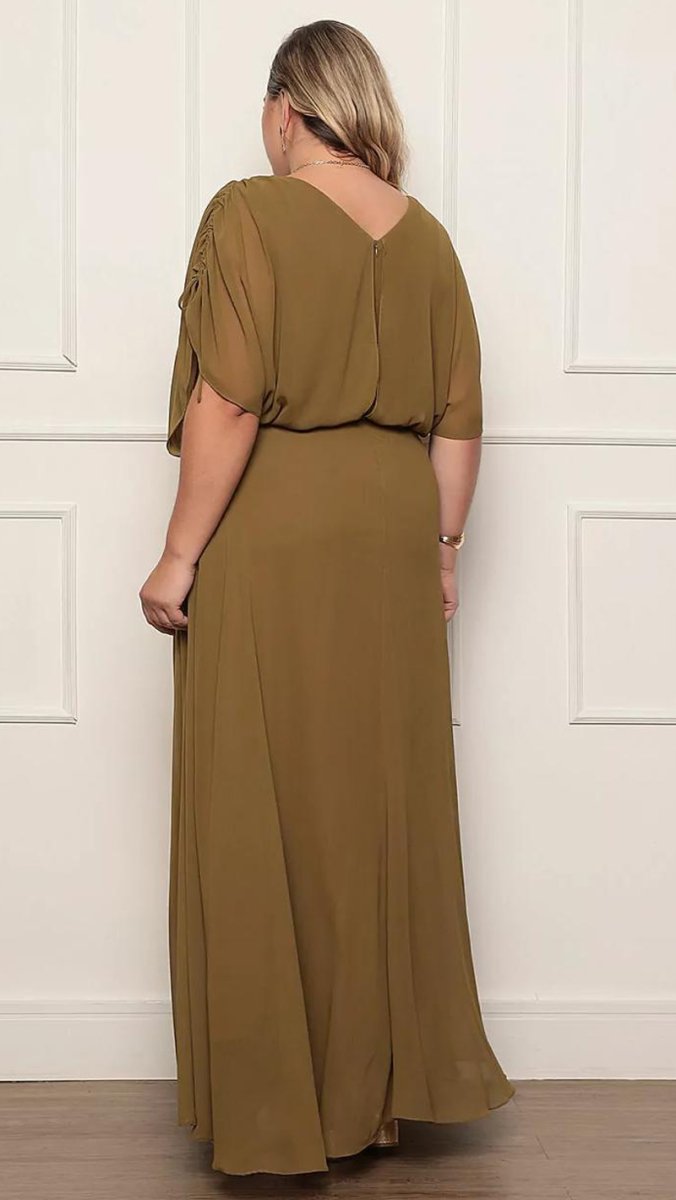 Vestido Festa Crepe Plus Size Blusê - Image 5