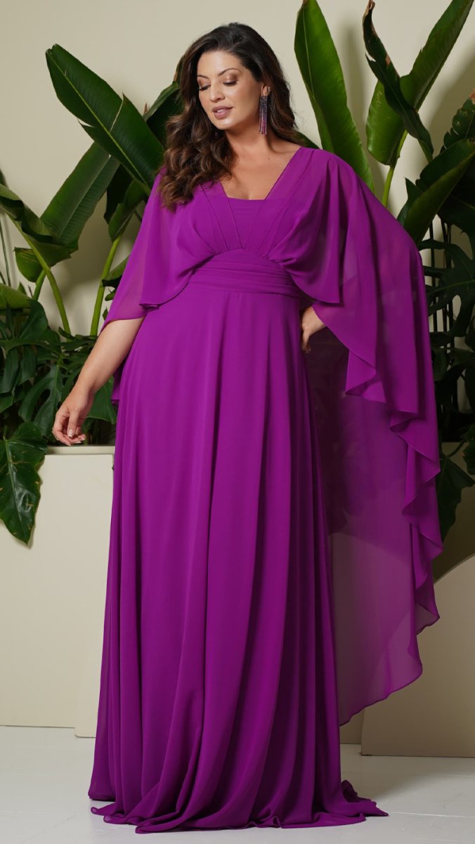 Vestido Festa Plus Size Blusê com Capa - Image 6