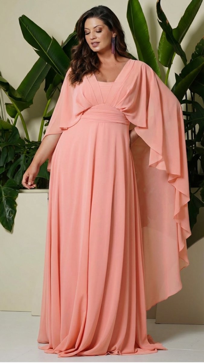Vestido Festa Plus Size Blusê com Capa - Image 3