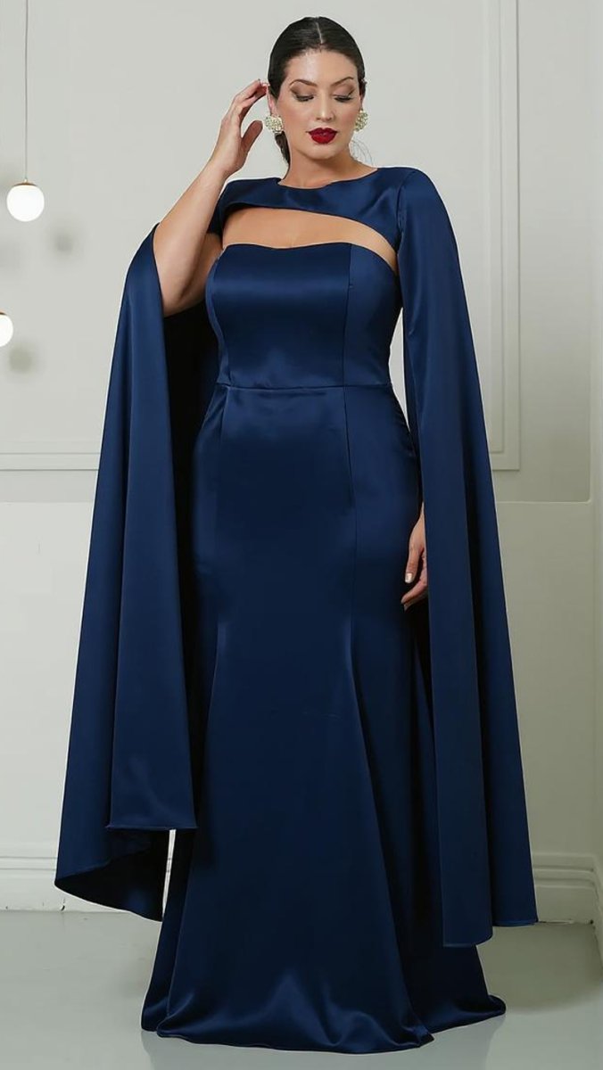 Vestido Festa Plus Size Cetim Capa Removível